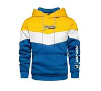 WERUN Sweatshirts Homme C.a.n-a.m, Pull à Capuche Manches Longues avec Imprimé, Vêtement Tendance Léger pour la Pêche en Plein Aire-Yellow||M