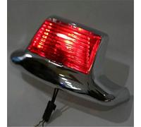 WERVOT Moto Accessoires pour Harley Electra Glide Heritage Softail Classic Road King Moto Arrière Fender Tip Light Chrome (Color : Rot)