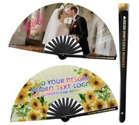 WERWAES Eventail Pliant Eventail Espagnol en Bambou Personnalisable - Décoration pour Mariage, Anniversaire et Danse, Cadeaux Originaux