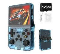 Werwing Console de jeu portable R36S rétro - Écran IPS de 3,5" - Batterie 3500 mAh - Carte MicroSD de 128 Go - Plus de 20 000 jeux préchargés - Linux OS