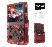 Werwing Console de jeu portable R36S rétro - Écran IPS de 3,5" - Batterie 3500 mAh - Carte MicroSD de 128 Go - Plus de 20 000 jeux préchargés - Linux OS