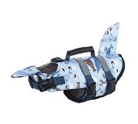 Werwing Gilet de sauvetage en queue de requin pour chien - Gilet de natation réfléchissant réglable pour chiens de petite et moyenne taille, équipement de sécurité à haute flottabilité avec poignée de