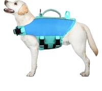 Werwing Gilet de sauvetage réfléchissant pour chien - Gilet de natation réglable à haute flottabilité avec poignée de sauvetage et anneau en D pour chiens et chats de taille moyenne et grande |