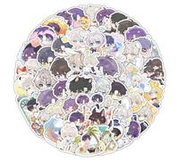 Werwing Lot de 120 autocollants Love and Deep Space | Shen Xinghui, Qi Yu, Qin Che et Li Shen | Décalques imperméables pour ordinateur portable, bouteille d'eau (personnages Chibi)