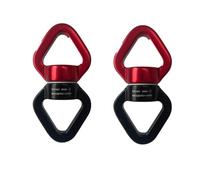 Werwing Lot de 2 anneaux pivotants à 360° avec roulements - Universel pour escalade en plein air, yoga Swing Linker pour une rotation sécurisée, rouge et noir