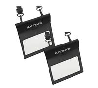 Werwing Lot de 2 sacs étanches avec sangle réglable pour téléphone, essentiels - Kayak, natation, plage, camping, Noir , Taille unique, Moderne