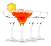 Werwing Lot de 4 verres à margarita de 255 g, durables, passent au lave-vaisselle, pour mariages, fêtes, cocktails - Transparent