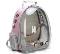 Werwing Sac à dos de transport pour cage à oiseaux - Design capsule d'espace transparent avec plateau en métal et perchoir | Mains libres - Sac de transport léger pour perruches, calopsittes