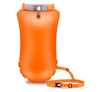Werwing Sac à dos flottant : bouée de sécurité haute visibilité pour l'eau libre, les triathlètes et les kayakistes (orange vif)