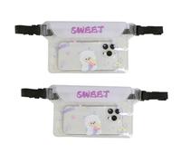 Werwing Sac banane imperméable avec sangle de taille réglable et sac étanche pour la natation, le kayak, le bateau, le surf, 2 pièces, Couleur 1, Taille unique, Dessin animé