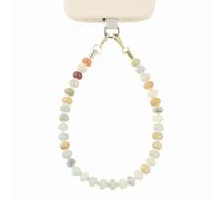 weryerker Breloque en pierre précieuse naturelle pour téléphone, cordon de téléphone portable, fait à la main, 11.8 in, Pierre, Amazonite