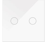 WESA Double Interrupteur Tactile WiFi en Verre Blanc Encastrable Double + Mécanisme avec App Tuya Compatible avec Alexa, Google Home et Smart Life, iOS et Android