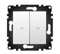 WESA PJ-27-W Poussoir double mural pour stores automatiques standard, installation facile avec choix de différents designs, sans cadre, PJ-27-W