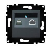 WESA PJ-37-B Prise murale standard pour téléphone, installation facile avec choix de différents designs, sans cadre,