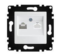 WESA PJ-37-W Prise murale standard pour téléphone, installation facile avec choix de différents designs, sans cadre,