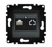 WESA PJ-41-B Prise murale standard pour Internet, installation facile avec choix de différents designs, sans cadre