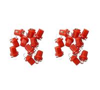 Wesafrae 20 Pcs LED Compteur Tableau de Bord B8 Ampoule - 5 D T5 avec Support Auto Auto Eclairage Rouge