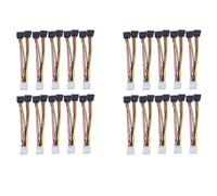 Wesafrae 20 Pièces Adaptateur pour Ordinateur Portable 4Pin IDE vers 2 Série Y Séparateur Câble d'alimentation de Disque Dur Câble D'Ordinateur