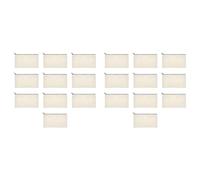 Wesafrae 20 Pièces Pochette à Crayons en Toile, à Fermeture Éclair Artisanaux de Bricolage de Maquillage Vierges Pochettes Multifonctionnelles