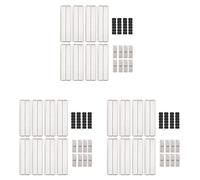 Wesafrae 24 Pièces Diviseurs de Tiroir Réglables Diviseur de Partition de Rangement pour Armoire de Bricolage pour Séparateur D'Organisateur de Couverts de Cuisine