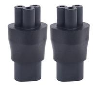 Wesafrae 2X Adaptateur d'alimentation Convertisseur de Prise Mâle 2 Broches C8 À 3 Broches C5 IEC 320