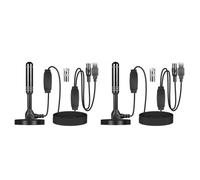 Wesafrae 2X Antenne de Télévision Numérique HD Antenne de Télévision HD Amplifiée à Gain Élevé de 37 DB Câble D'Antenne TNT Numérique HD Intérieur et Extérieur Multi-Usage,A