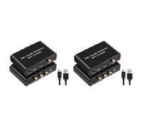 Wesafrae 2X Convertisseur Audio Extracteur Audio Arc Compatible Optique SPDIF Coaxial vers Analogique 3,5 mm Numérique vers Analogique
