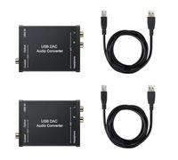 Wesafrae 2X Convertisseur de Prise Casque Coaxial USB vers SPDIF et 3,5 mm Adaptateur Audio Optique USB USB PCM pour