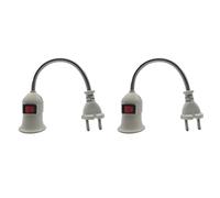 Wesafrae 2X E27 Prise UE Conversion de Base de Lampe Lumière LED Mur Support de Lampe Flexible Convertisseur avec Interrupteur Tête LED Douille D'Ampoule