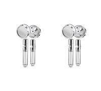 Wesafrae 2X Pomme de Douche Suralimentée Pomme de Douche Set de Douche Super Turbo avec 3 Modes de Pulvérisation Blanc