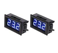 Wesafrae 2X Thermomètre à Affichage Numérique DC 12V LED -50-110 Celsius Voiture Mètre Température VéHicule