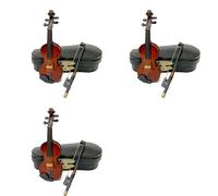 Wesafrae 3X Mini Instruments de Musique de 8 Cm, Ornements de Modèle de Violon, Accessoires pour, Cadeaux Artisanaux D'Anniversaire
