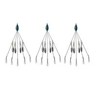 Wesafrae 3X Parapluies pour Stripers Faire de la Pêche, Kit de de Leurres pour Leurres de Pêche en Eau, Bleu