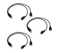 Wesafrae 3X USB 2.0A Mâle Auf 2 Double USB Jack Y Splitter Verteiler Adaptateur Kabel