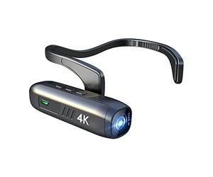 Wesafrae 4K 30FPS CaméRa MontéE sur la TêTe CaméScope VidéO WiFi Portable CaméRa 120 ° Objectif Grand Angle Anti-Shake APP Control Camera