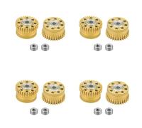 Wesafrae 4X Engrenage D'Extrudeuse Gold K2, Kit D'Engrenages de Mise à Niveau Xirbbo pour Extrudeuse K2 Plus, Engrenage D'Extrudeuse à Filament Entièrement Métallique pour K2 Plus.