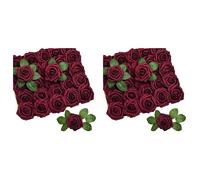 Wesafrae 50 Pièces de Roses Artificielles, Fleurs Artificielles, Bouquets de Mariage, Centres de Table, Fête Prénuptiale, Décoration D'Intérieur, E