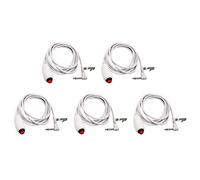 Wesafrae 5X Câble D'Appel Infirmière Ligne 6,35 mm Dispositif D'Appel Infirmière Câble D'Appel d'urgence avec Interrupteur à Bouton-Poussoir