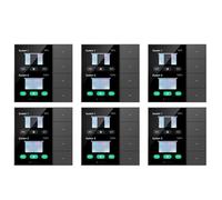 Wesafrae 6X Interrupteur Mural Intelligent 3,5 Pouces à Écran Tactile, 4 Groupes de Commutateurs, Capteur Radar de Scène à 8 Voies, Interrupteur de Gradation, Rideau Tuya Zigbee A
