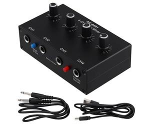 Wesafrae AC-6401 Microphone Condensateur Carte Son PC Ordinateur Audio USB Guitare Électrique Diffusion en Direct Enregistrement Carte Son