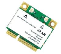 Wesafrae Accessoires de Carte Réseau Plastique NIC 1200M WiFi LAN sans Dual Band 2.4G 5Ghz Bluetooth 4.2 Gigabit Adaptateur LAN sans pour Win7 Win8 Win10 Linux 8265HMW