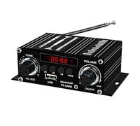 Wesafrae Amplificateur Bluetooth Numérique 12 V Maison Voiture 2 Canaux HiFi Son Haut-Parleur Récepteur FM Amplificateur Audio B AMP