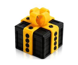 Wesafrae Boîte à Énigme Drôle Surprise - Boîte Cadeau Farce - 3,14 Pouces, Boîte Imprimée en 3D avec Vis pour Cadeaux - Noir et Or