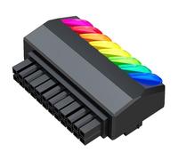 Wesafrae Bricolage Alimentation 90 Degrés Carte Mère 24 Broches Adaptateur ARGB Alimentation à Angle Droit Connecteur de Direction Noir