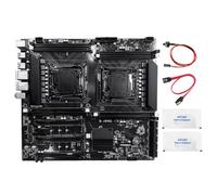 Wesafrae Carte Mère X99 Double Socket LGA2011-3, Deux Ports Ethernet, Compatible avec 8 Barrettes de Mémoire RAM DDR3, Kit Carte Mère X99 DDR3