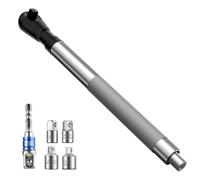 Wesafrae Clé à Molette à Cliquet D'Impact 1/2" avec Rallonge Décalée, 5 Adaptateurs de Taille pour Perceuses - Parfaite pour les Espaces Restreints.