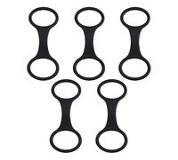 Wesafrae Clip de Maintien pour Tube Respiratoire 5PCS Support de Tube de Plongée en Silicone Sangle de Tuba Couleur Noire Gardien Tout Sec Plongée