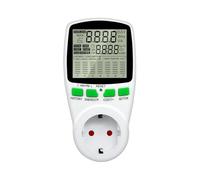 Wesafrae Compteur D'Énergie Numérique avec Écran LCD Wattmètre Wattage Electricité Kwh Mètre de Puissance Mesure Prise de Courant Analyseur de Puissance UE Plug