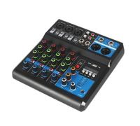 Wesafrae Console de Mixage A5 Live SoundCard pour Diffusion en Direct Équipement Audio DJ Mixeur Audio Professionnel 5 Canaux (UE)