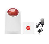 Wesafrae Dispositif D'Appel Sans à un pour Personnes Handicapées, Alarme D'Accès Aux Toilettes, SOS Aide D'Urgence, Alarme Audible et Visuelle, EU, Prise EU.